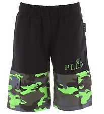 Philipp Plein Sweatshorts - Sort/Grøn Camouflage Philipp Plein Sweatshorts - Sort/Grøn Camouflage