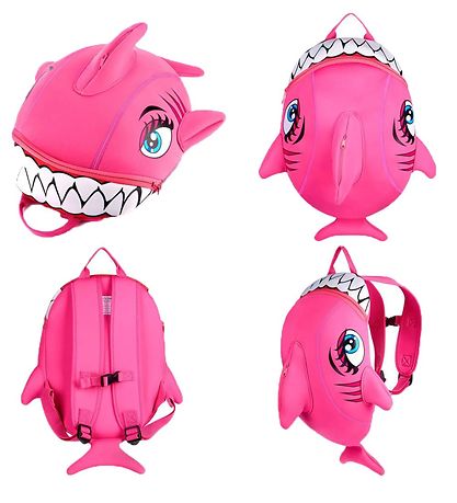 Crazy Safety Børnehavetaske - Shark - Pink Crazy Safety Børnehavetaske - Shark - Pink