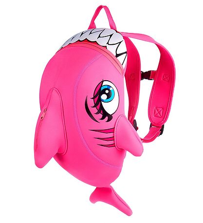 Crazy Safety Børnehavetaske - Shark - Pink
