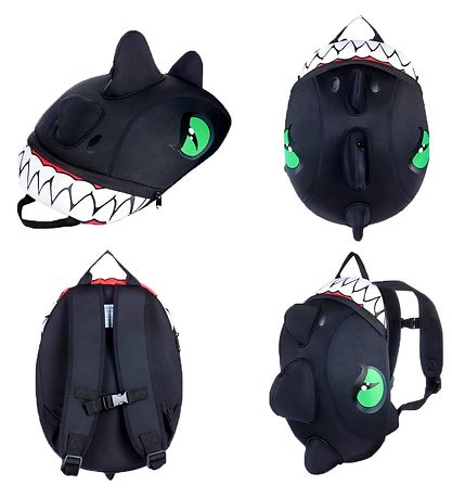 Crazy Safety Børnehavetaske - Dragon - Sort Crazy Safety Børnehavetaske - Dragon - Sort