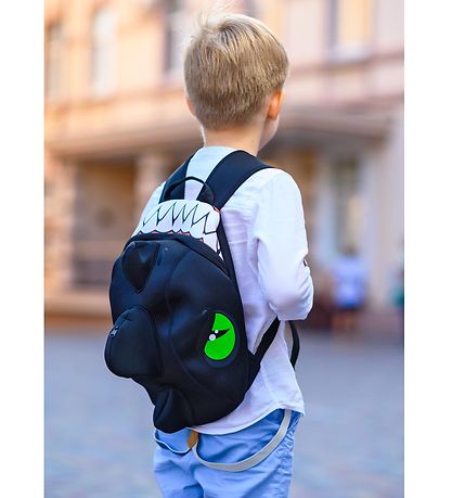 Crazy Safety Børnehavetaske - Dragon - Sort Crazy Safety Børnehavetaske - Dragon - Sort