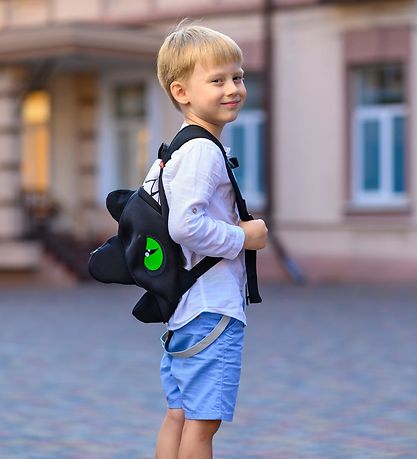 Crazy Safety Børnehavetaske - Dragon - Sort Crazy Safety Børnehavetaske - Dragon - Sort