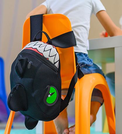 Crazy Safety Børnehavetaske - Dragon - Sort