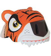 Crazy Safety Cykelhjelm m. Lys - Tiger - Orange Crazy Safety Cykelhjelm m. Lys - Tiger - Orange