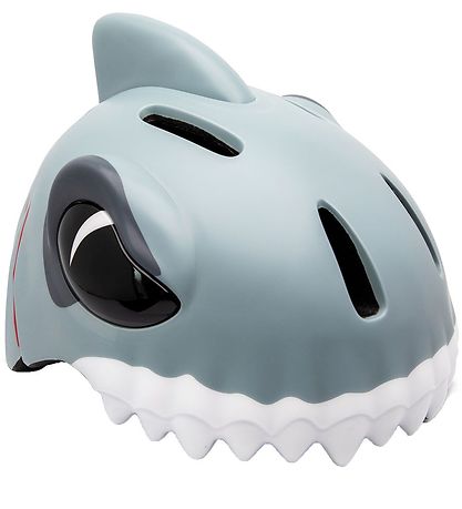 Crazy Safety Cykelhjelm m. Lys - Shark - Grå Crazy Safety Cykelhjelm m. Lys - Shark - Grå