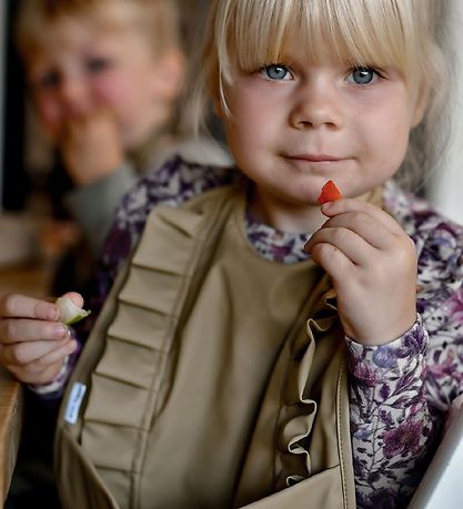Mikk-Line Hagesmæk - PU - Olive Gray m. Flæser