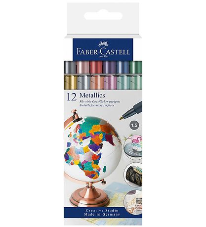Faber-Castell Tusch - Metallic - 12 stk. Faber-Castell Tusch - Metallic - 12 stk.