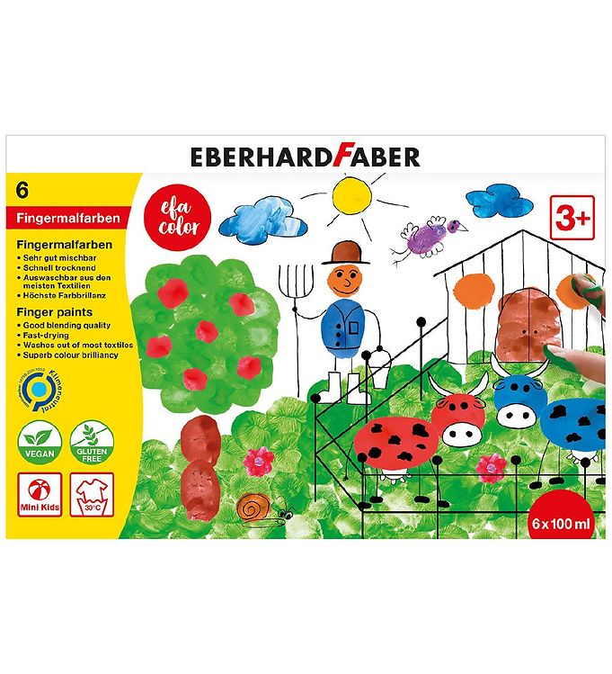 Eberhard Faber Fingermaling 100 ml 6 ass farver