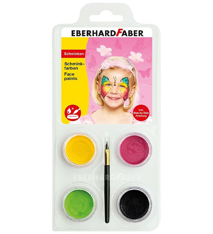 Eberhard Faber Ansigtsmaling - 4 Farver - Sommerfugl