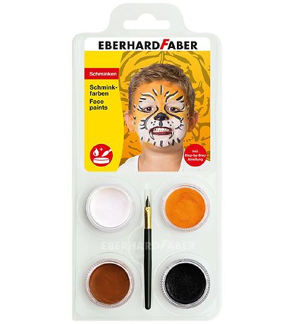 Eberhard Faber Ansigtsmaling - 4 Farver - Tiger Eberhard Faber Ansigtsmaling - 4 Farver - Tiger