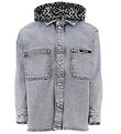 Versace Denimjakke m. Hætte - Blue Medium m. Gråmeleret/Sort Versace Denimjakke m. Hætte - Blue Medium m. Gråmeleret/Sort