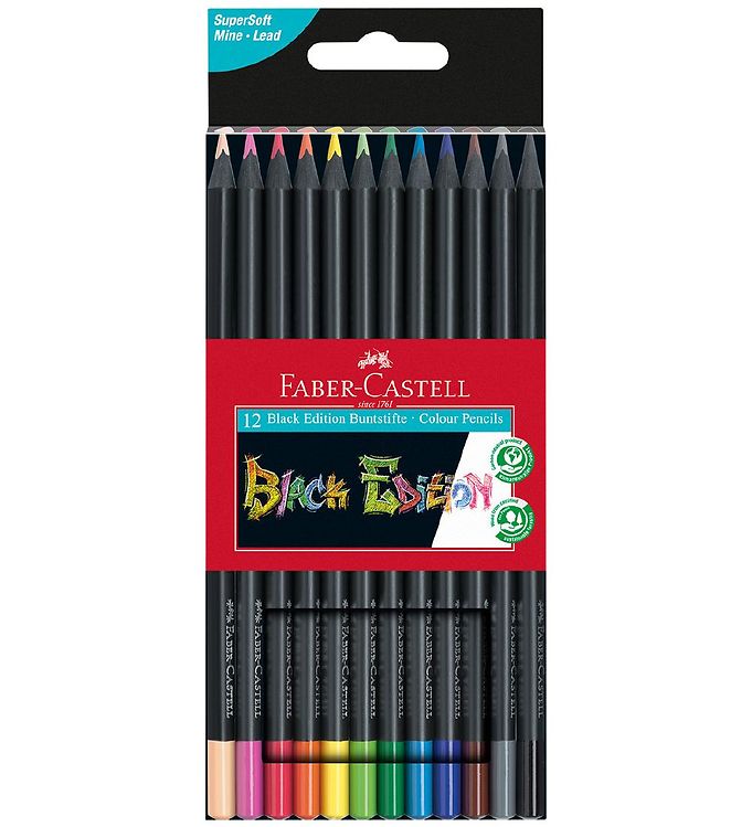 Faber-Castell Black Edition - Farveblyanter - 12 stk - Multi