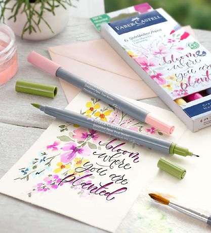 Faber-Castell Tuscher - 6 stk. - Lettering Faber-Castell Tuscher - 6 stk. - Lettering