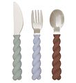 OYOY Bestik - Silikone - 3 dele - Mellow Cutlery - Pale Mint/Cho OYOY Bestik - Silikone - 3 dele - Mellow Cutlery - Pale Mint/Cho