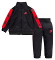 Nike Træningssæt - Cardigan/Bukser - Sort m. Rød