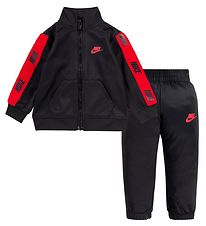 Nike Træningssæt - Cardigan/Bukser - Sort m. Rød Nike Træningssæt - Cardigan/Bukser - Sort m. Rød