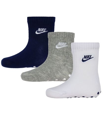 Nike Strømper - Core Futura Gripper - 3-Pak - Grå/Hvid/Navy Nike Strømper - Core Futura Gripper - 3-Pak - Grå/Hvid/Navy