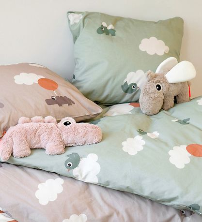 Done by Deer Sengetøj - Junior - Happy Clouds - Grøn Done by Deer Sengetøj - Junior - Happy Clouds - Grøn