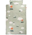 Literie Done by Deer - Bébé - Happy Clouds - Vert