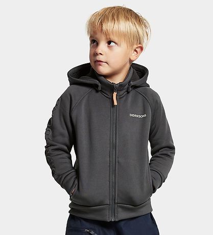 Didriksons Cardigan m. Fleece - Corin - Coal Black Didriksons Cardigan m. Fleece - Corin - Coal Black