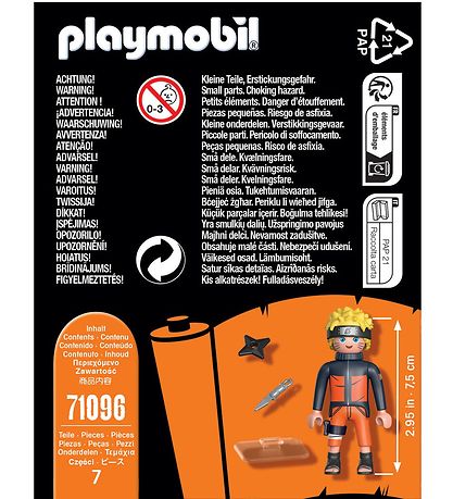 Playmobil Naruto - Naruto - 71096 - 7 Dele Playmobil Naruto - Naruto - 71096 - 7 Dele