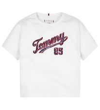 Tommy Hilfiger T-Shirt - Sequins TEE - Hvid Tommy Hilfiger T-Shirt - Sequins TEE - Hvid