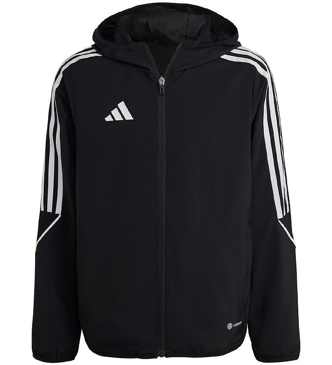 adidas Performance TIRO23 L WB Y Cardigan m. Hætte - Sort/Hvid