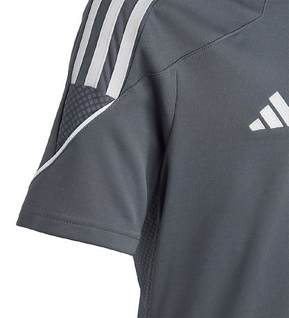 adidas Performance T-Shirt - TIRO 23 JSY Y - Grå/Hvid