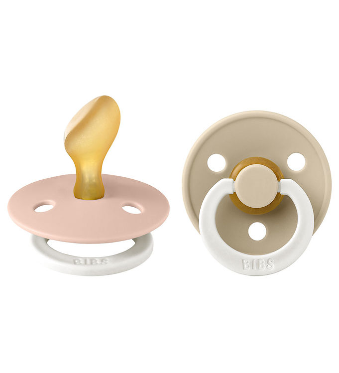 BIBS Colour Glow Anatomisk Sut 2-Pak Str. 2 Naturgummi - Blush/Vanilla