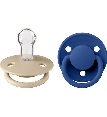 BIBS De Lux Sutter - 2-pak - Rund - Vanilla/Cornflower BIBS De Lux Sutter - 2-pak - Rund - Vanilla/Cornflower