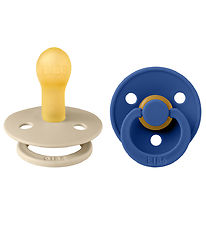 BIBS Colour Sutter - 2-pak - Str. 2 - Rund - Vanilla/Cornflower BIBS Colour Sutter - 2-pak - Str. 2 - Rund - Vanilla/Cornflower