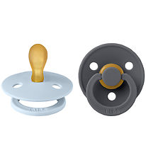 BIBS Colour Sutter - 2-pak - Str. 1 - Symmetrisk - Iron/Baby Blu BIBS Colour Sutter - 2-pak - Str. 1 - Symmetrisk - Iron/Baby Blu