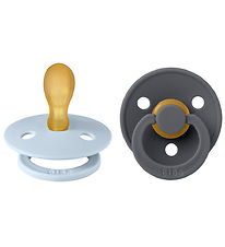 BIBS Colour Sutter - 2-pak - Str. 2 - Symmetrisk - Iron/Baby Blu BIBS Colour Sutter - 2-pak - Str. 2 - Symmetrisk - Iron/Baby Blu