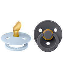 BIBS Colour Sutter - 2-pak - Str. 1 - Anatomisk - Iron/Baby Blue BIBS Colour Sutter - 2-pak - Str. 1 - Anatomisk - Iron/Baby Blue