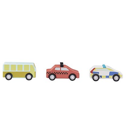 Kids Concept Biler - 3-pak - Pull Back - Aiden