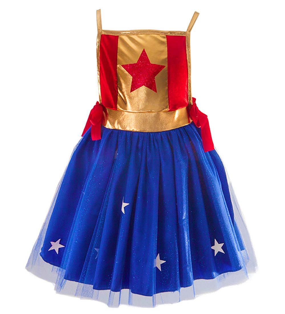 Great Pretenders Kostüm - Superhero - Blau/Rot/Gold - Great Pretenders - 4-5 Jahre (104-110) - Kostüme