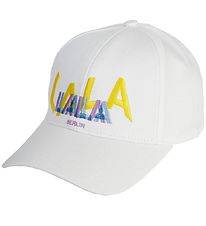 Lala Berlin Kasket - Hanne - Egret m. Broderi Lala Berlin Kasket - Hanne - Egret m. Broderi