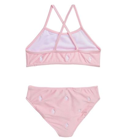 Polo Ralph Lauren Bikini - Watch Hill - Rosa/Hvid m. Logoer Polo Ralph Lauren Bikini - Watch Hill - Rosa/Hvid m. Logoer