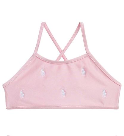 Polo Ralph Lauren Bikini - Watch Hill - Rosa/Hvid m. Logoer Polo Ralph Lauren Bikini - Watch Hill - Rosa/Hvid m. Logoer