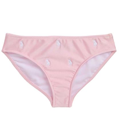 Polo Ralph Lauren Bikini - Watch Hill - Rosa/Hvid m. Logoer Polo Ralph Lauren Bikini - Watch Hill - Rosa/Hvid m. Logoer