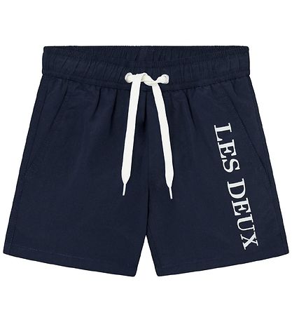 Les Deux Badeshorts - Logo - Dark Navy/Ivory