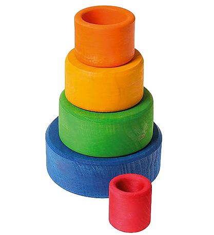 Grimms Trælegetøj - Stableskåle - 5 Dele - Blå