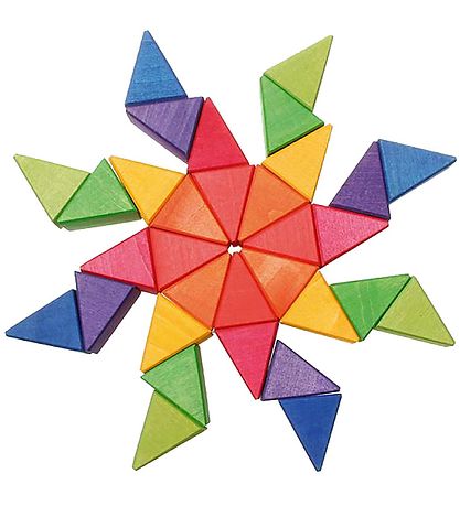 Grimms Trælegetøj - Octagon - 33 Dele - Multifarvet