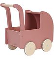Little Dutch Dukkevogn - Træ - Lyserød