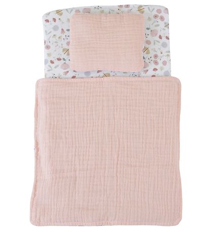 Little Dutch Dukkevogn - Træ - Lyserød