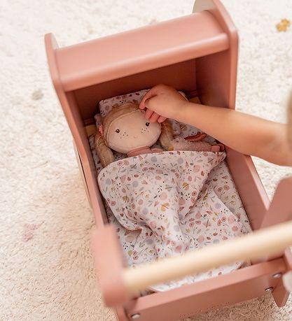 Little Dutch Dukkevogn - Træ - Lyserød