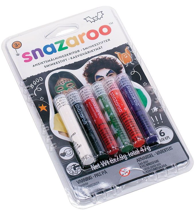 Snazaroo Ansigtsmaling - Stifter - 6 Stk. - Halloween billede