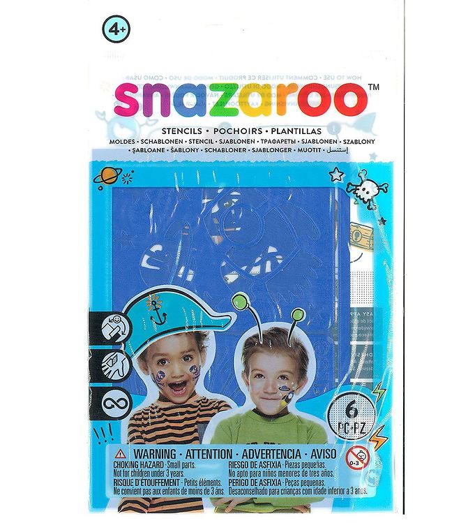 Snazaroo Sminkefarve - Skabeloner Til Ansigtsmaling - 6 Stk. billede