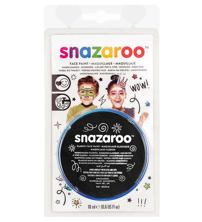 Snazaroo Ansigtsmaling - 18 ml - Black billede