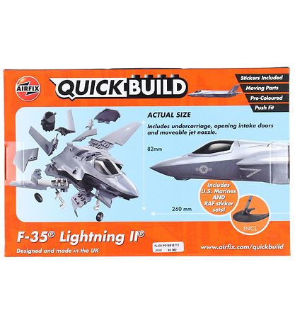 Airfix Sæt - QUICKBUILD - F-35B Lightning II J6040 - 38 Dele